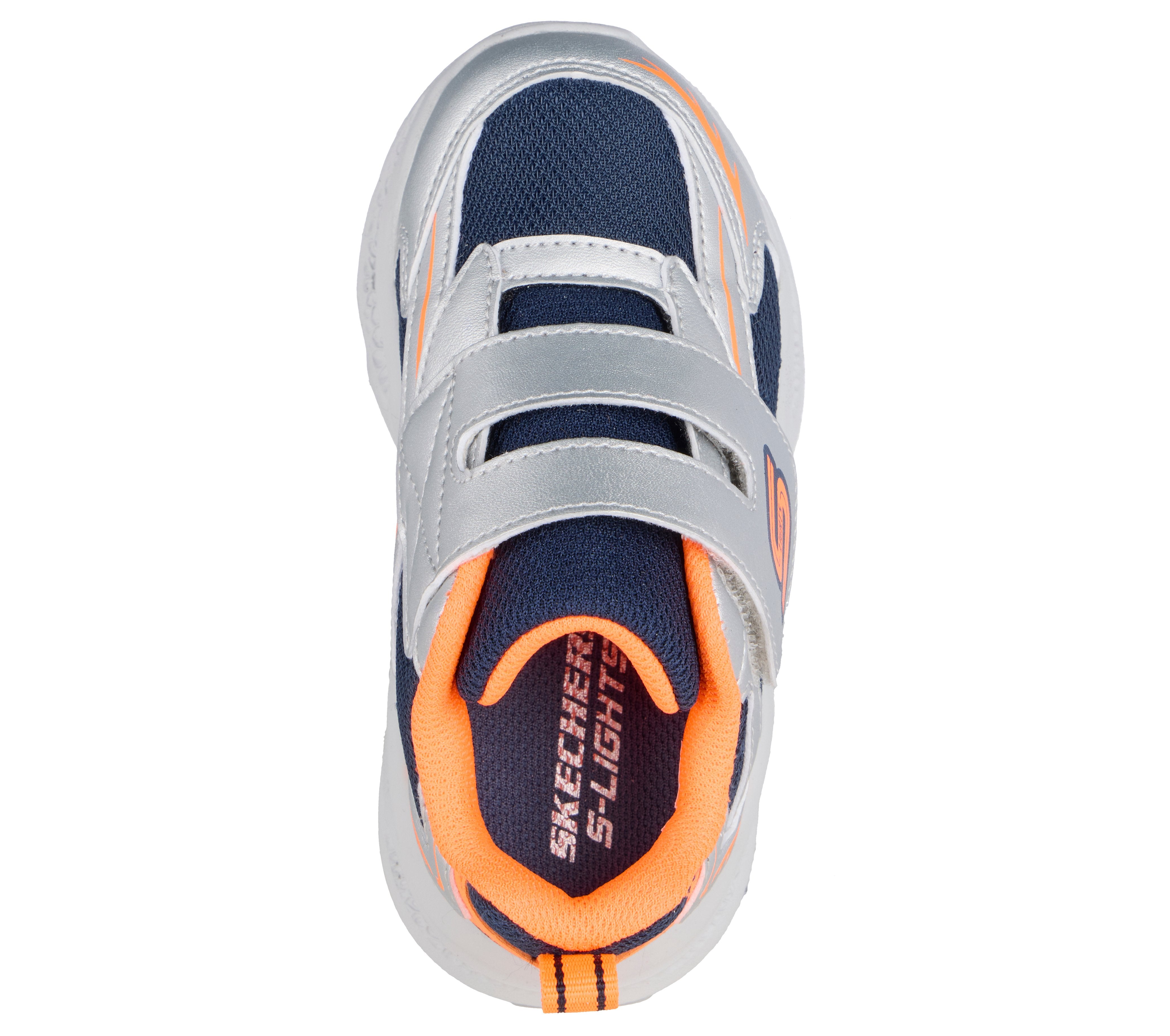 Skechers Meteor Lights 401498N Boys Silver Trainer