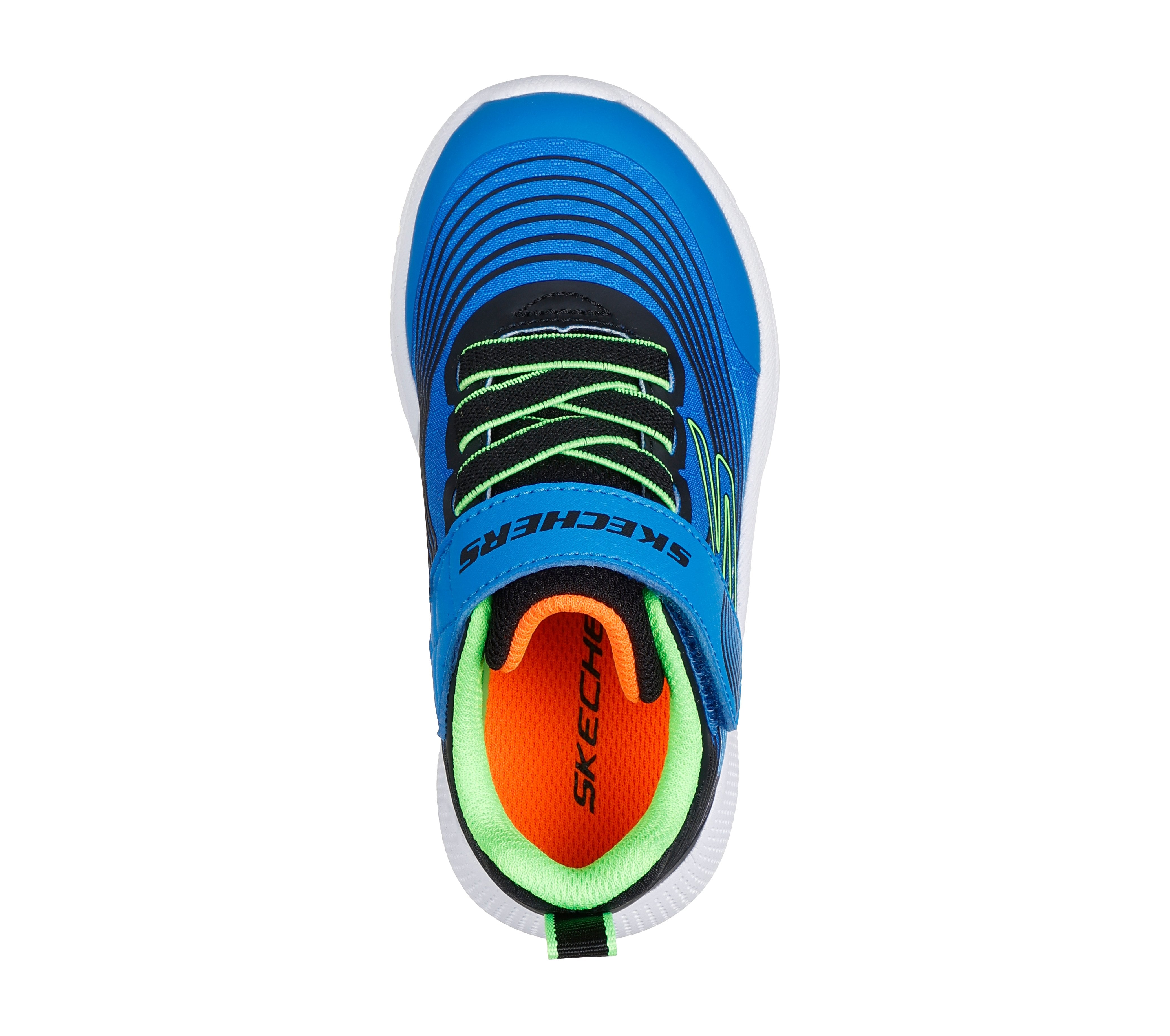 Skechers Microspec Advance 403926N Boys Blue / Lime Trainer