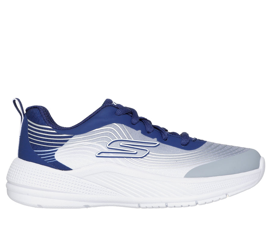 Skechers Microspec Advance 403927L Boys Navy / Lt Grey Trainer