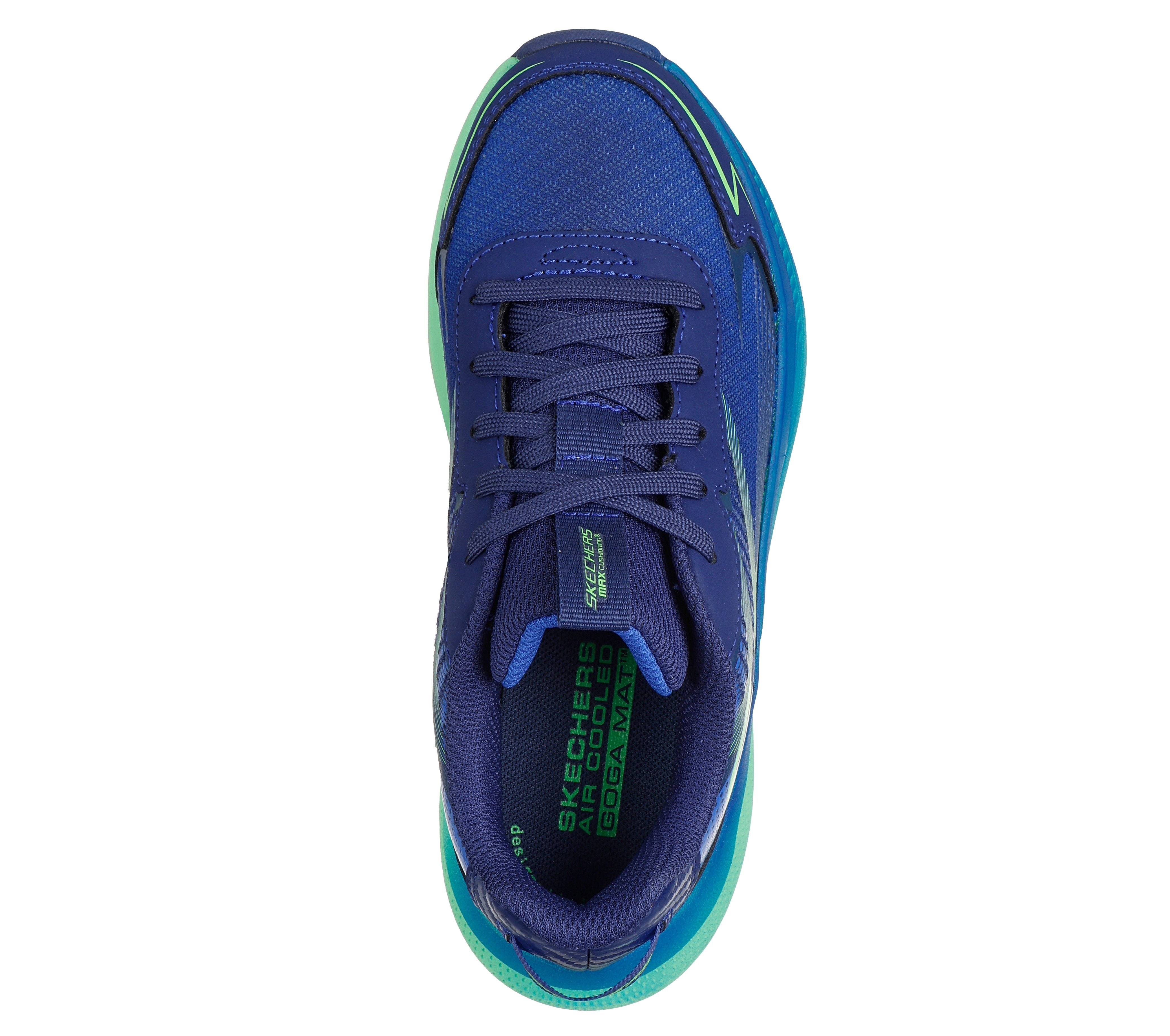 Skechers Max Cushioning Ascent 404023L Boys Navy / Lime Trainer