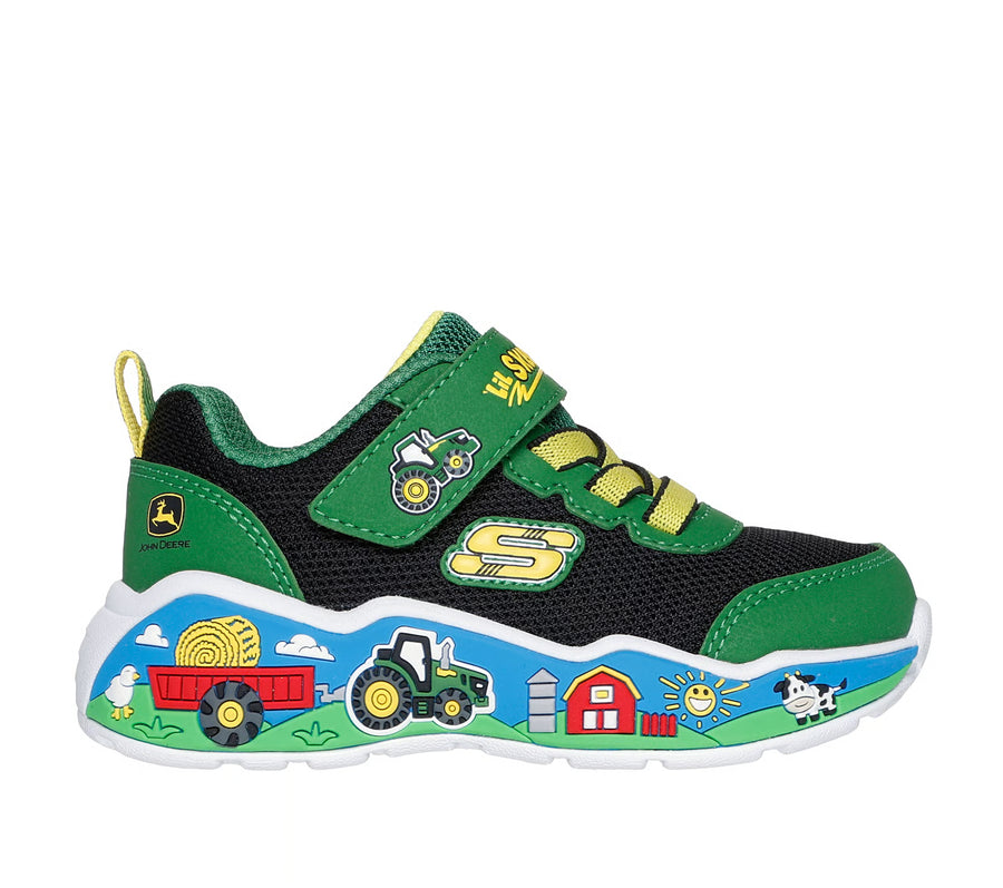 Skechers Play Scene Barn Squad Buddies 407065N Boys Green Trainer