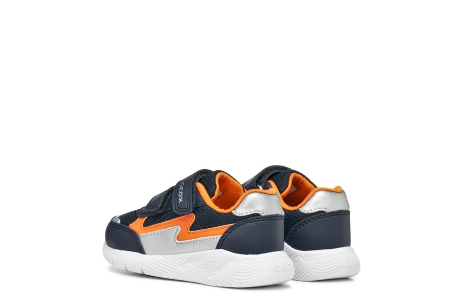 Geox B SPRINTYE BOY C B564UC 0BC14 C0659 Boys Navy / Orange Trainer