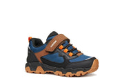 Geox J MAGNETAR B.B J463ZB 050FU C0948 Boys Navy / Brown Trainer