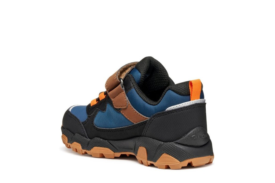 Geox J MAGNETAR B.B J463ZB 050FU C0948 Boys Navy / Brown Trainer