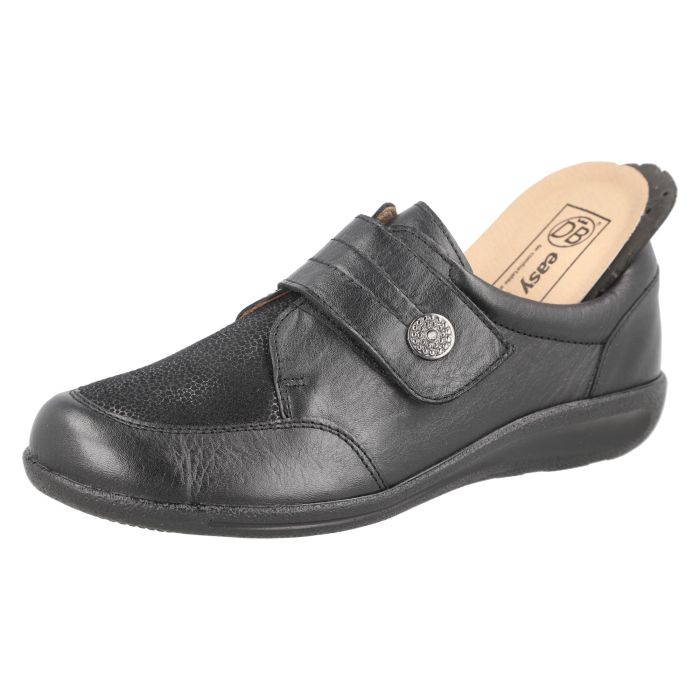 DB Shoes 68205A Ember 2V Black Leather Ladies Shoe