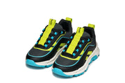 Geox J FLEXYPER PLUS J56MVB 0FU54 Boys Black / Lt Blue Trainer