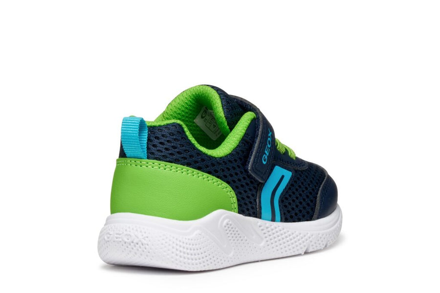 Geox B SPRINTYE BOY B454UC 01454 C0749 Boys Navy / Lime Trainer