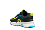 Geox J FLEXYPER PLUS J56MVB 0FU54 Boys Black / Lt Blue Trainer