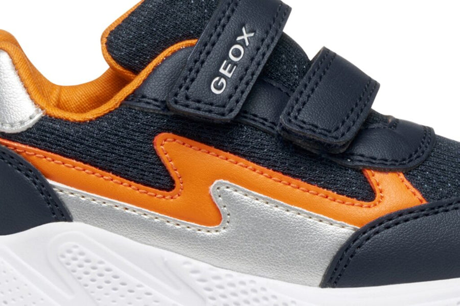 Geox B SPRINTYE BOY C B564UC 0BC14 C0659 Boys Navy / Orange Trainer