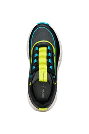 Geox J FLEXYPER PLUS J56MVB 0FU54 Boys Black / Lt Blue Trainer