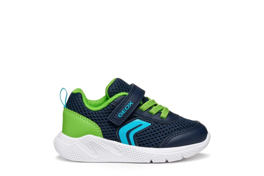 Geox B SPRINTYE BOY B454UC 01454 C0749 Boys Navy / Lime Trainer