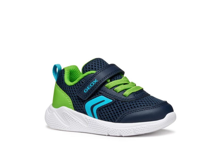 Geox B SPRINTYE BOY B454UC 01454 C0749 Boys Navy / Lime Trainer