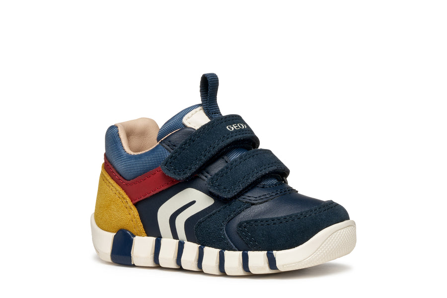 Geox B Iupidoo B3555D 05422 C4244 Navy / Dark Red Boys Trainer