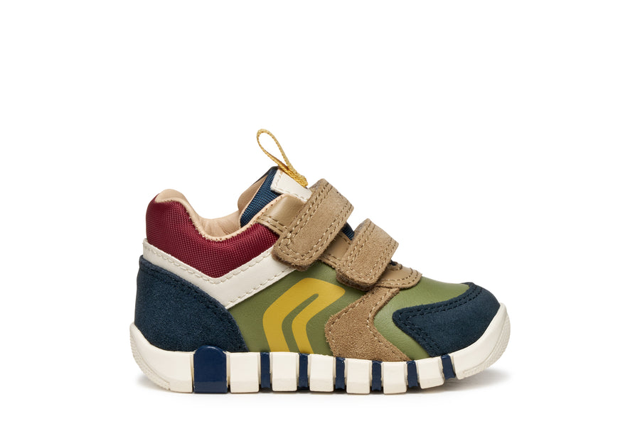 Geox B Iupidoo B3555D 05422 CF4E3 Navy / Pistachio Boys Trainer