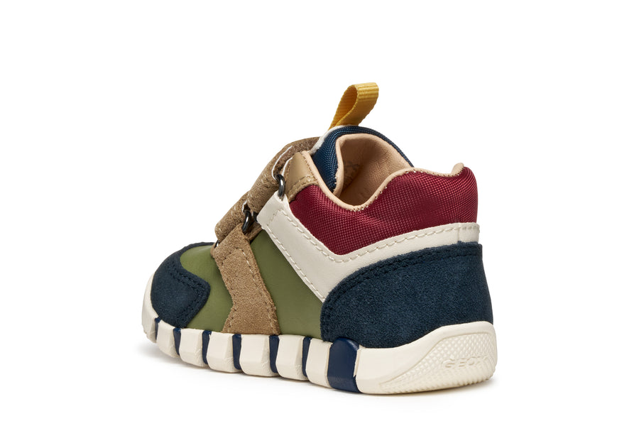 Geox B Iupidoo B3555D 05422 CF4E3 Navy / Pistachio Boys Trainer