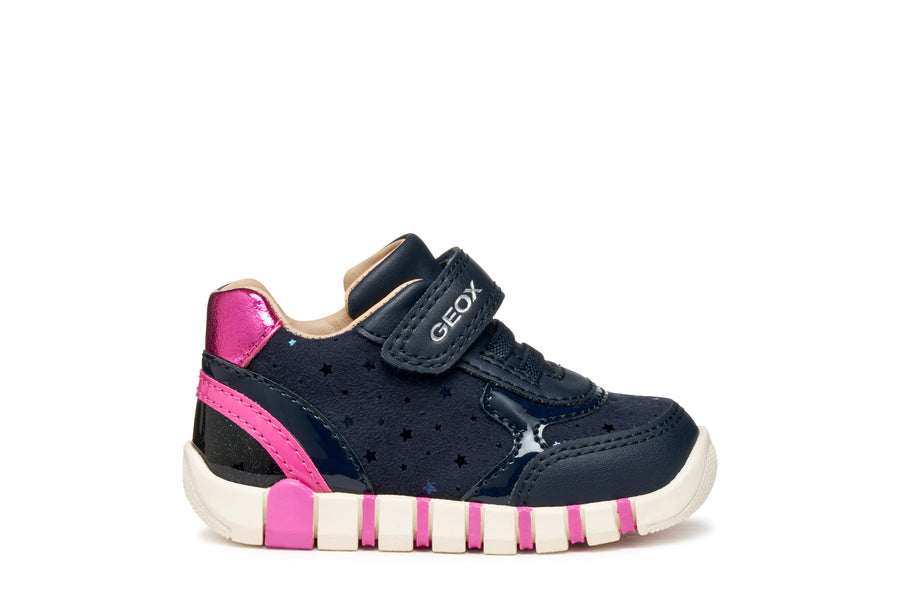 Geox B IUPIDOO GIRL B5658B 0DHBC Navy / Fuchsia Girls Trainer