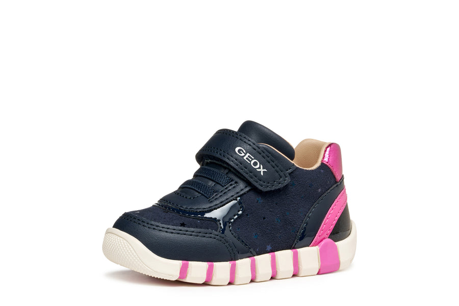 Geox B IUPIDOO GIRL B5658B 0DHBC Navy / Fuchsia Girls Trainer