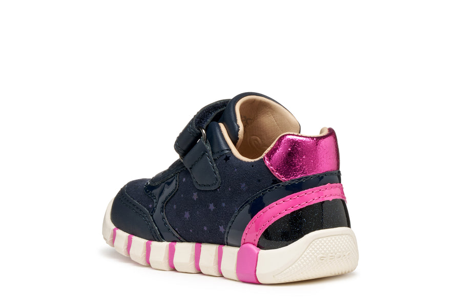 Geox B IUPIDOO GIRL B5658B 0DHBC Navy / Fuchsia Girls Trainer