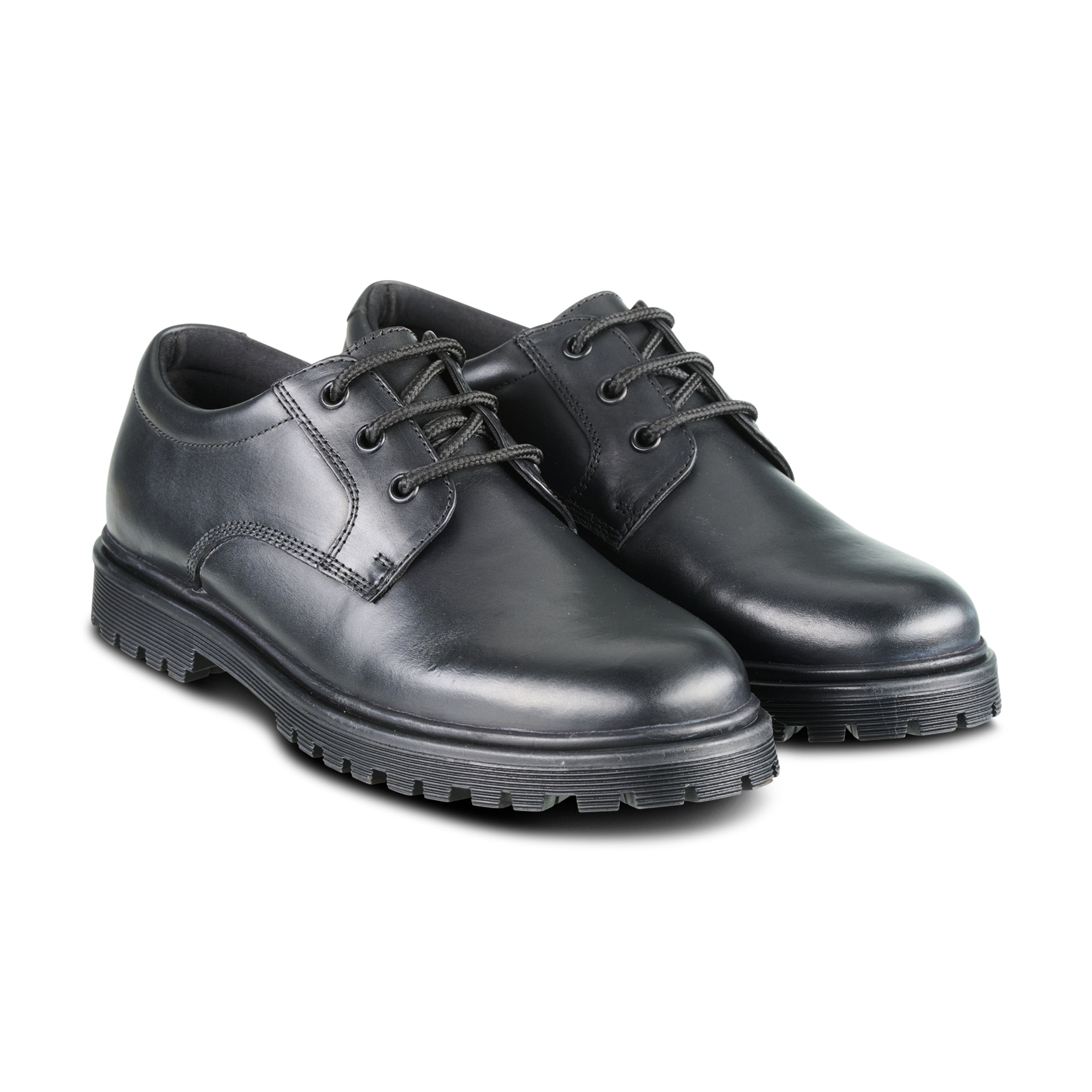 Term Bailey Black Lace Up School Shoe