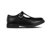 Term Emily Black Buckle School Shoe