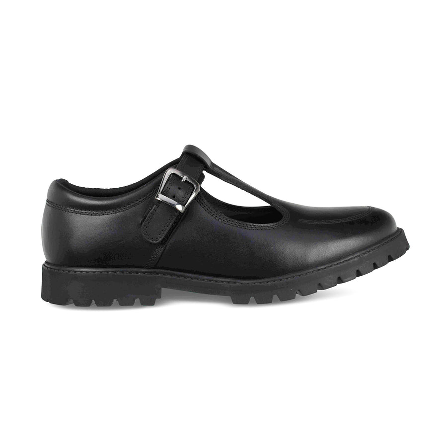 Term Emily Black Buckle School Shoe