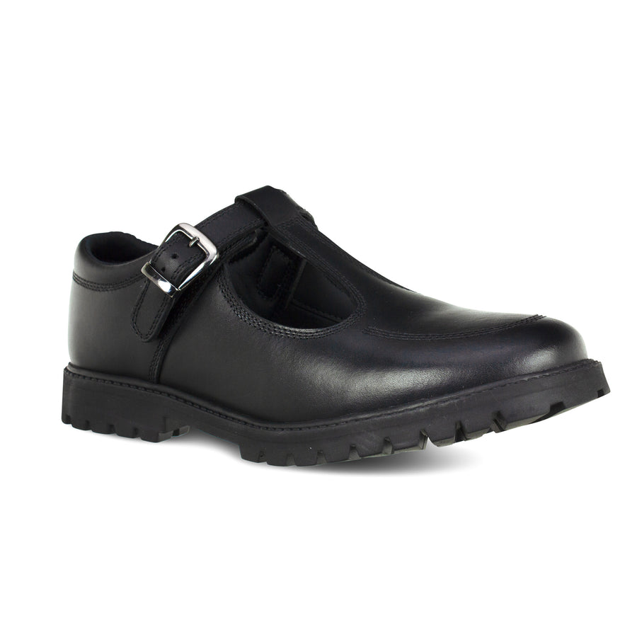 Term Emily Black Buckle School Shoe