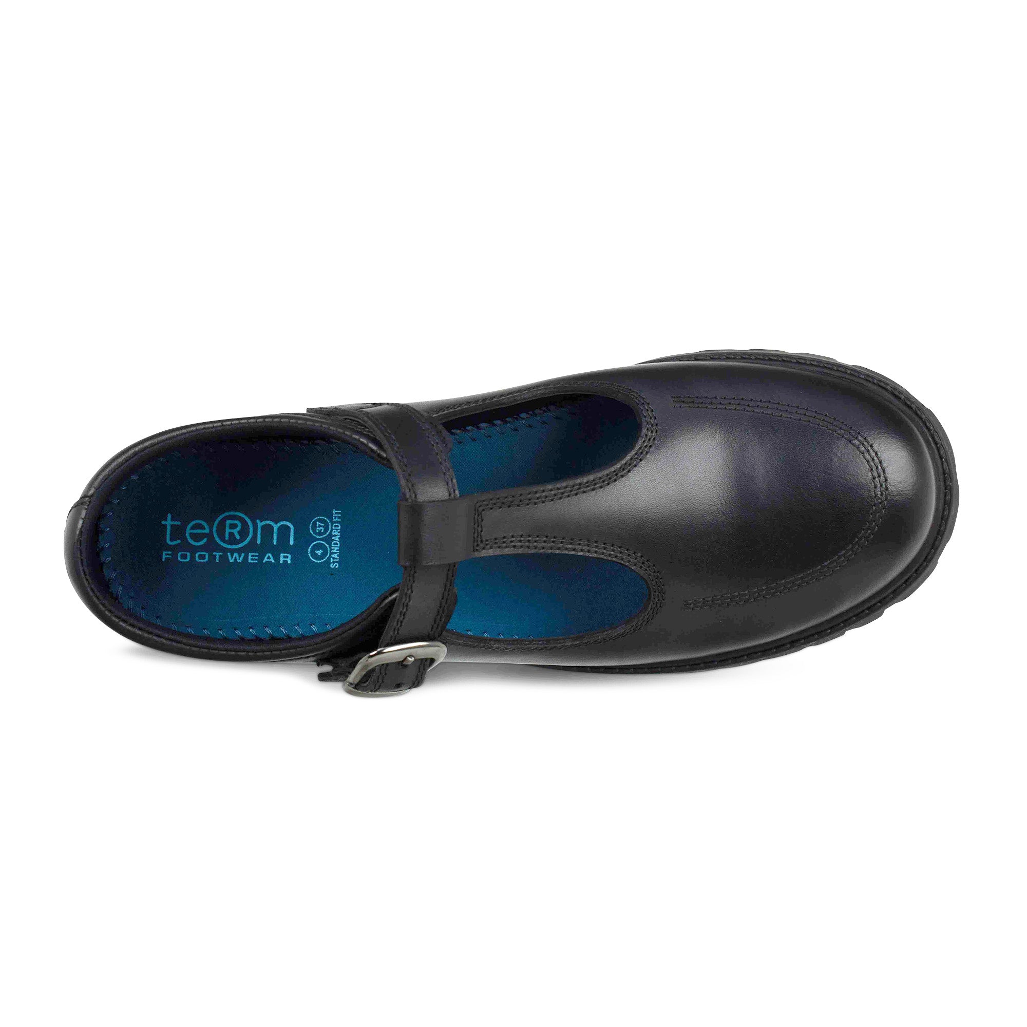 Term Emily Black Buckle School Shoe