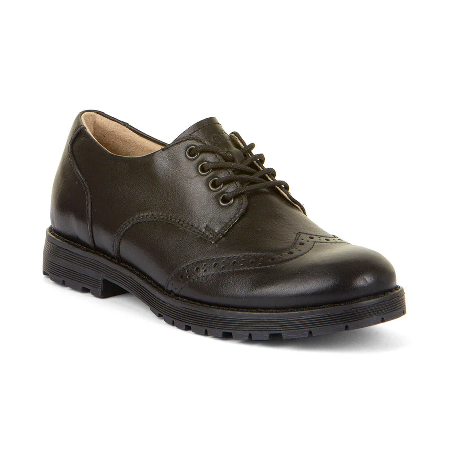 Froddo Charlie G4130080 Black Leather School Shoes