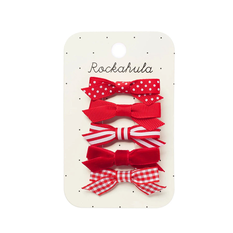 Rockahula Kids School Bow Clip Set Red HBTS210R