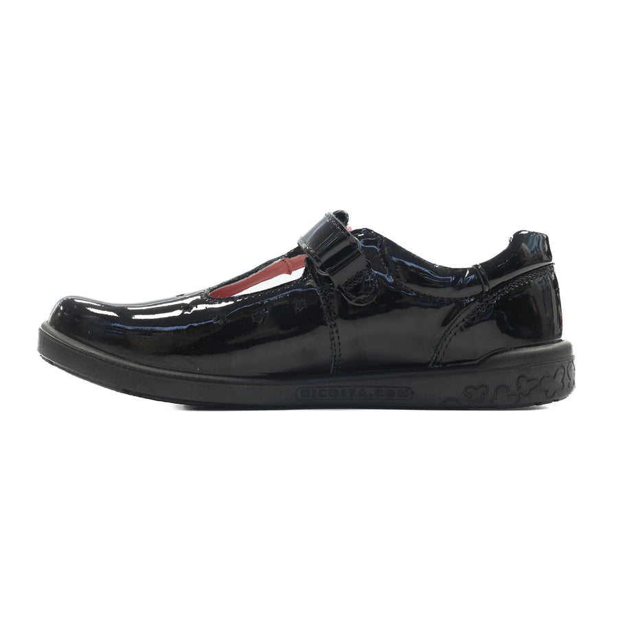Ricosta Scarlett Patent 50 8600202/093 Black School Shoes