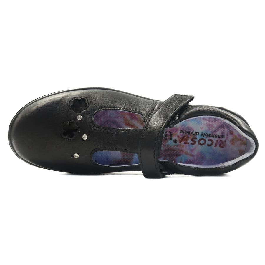 Ricosta Leona 50 8600602/090 Black School Shoes Medium