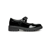 Geox J CASEY G. E J1620E 000HH C9999 Black Patent School Shoes