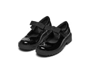 Geox J CASEY G. E J1620E 000HH C9999 Black Patent School Shoes