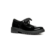 Geox J CASEY G. E J1620E 000HH C9999 Black Patent School Shoes