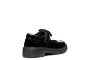 Geox J CASEY G. E J1620E 000HH C9999 Black Patent School Shoes