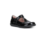 Geox J NAIMARA G.B J16FHB 00066 C9999 Black Patent School Shoe