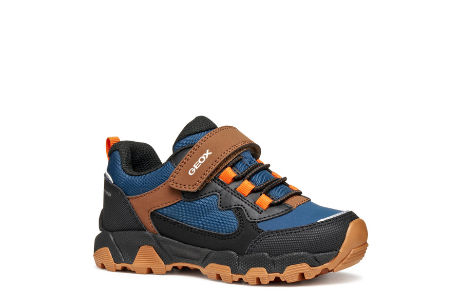 Geox J Magnetar Amphibiox J463ZB 050FU C0948 Navy/Brown Boys Waterproof Trainers