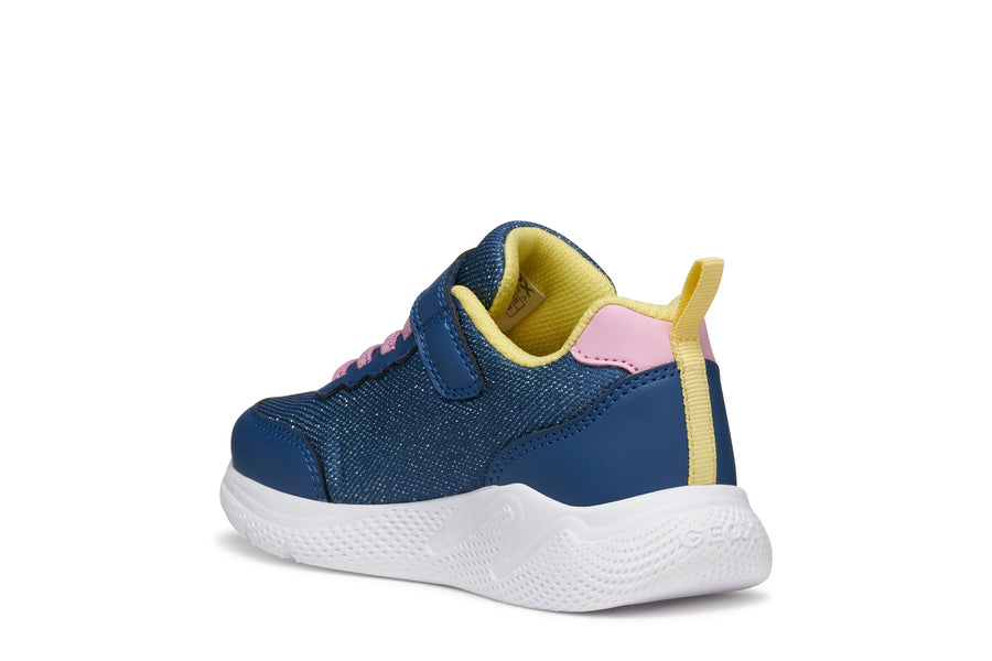 Geox J SPRINTYE J55WA OAS54 C4BE8 Blue/Pink Girls Trainer