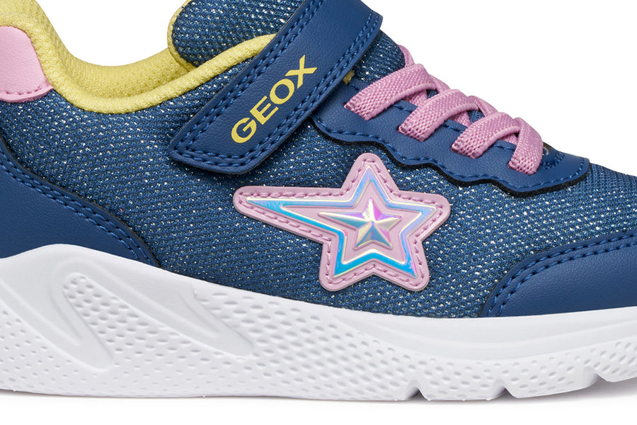Geox J SPRINTYE J55WA OAS54 C4BE8 Blue/Pink Girls Trainer