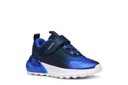 Geox J Activart Illuminus J56LYA 02A9J Navy Royal Boys Lights Trainer