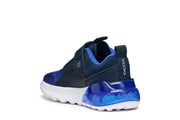 Geox J Activart Illuminus J56LYA 02A9J Navy Royal Boys Lights Trainer