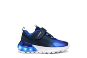 Geox J Activart Illuminus J56LYA 02A9J Navy Royal Boys Lights Trainer