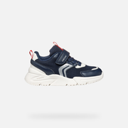 Geox J Loftus A J55MQB 01454 C0735 Navy / Red Trainers