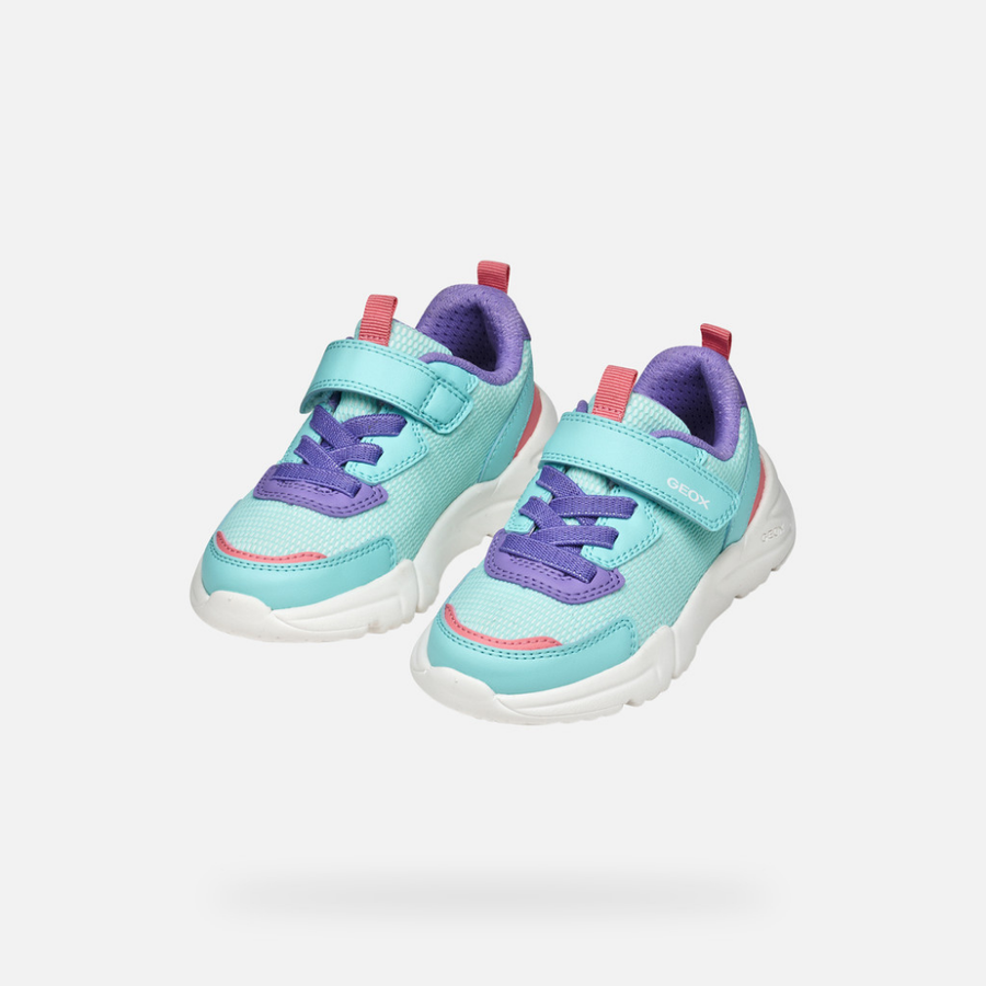 Geox J Loftus A J55M2A 011BC C4A8R Aqua / Lilac Trainers
