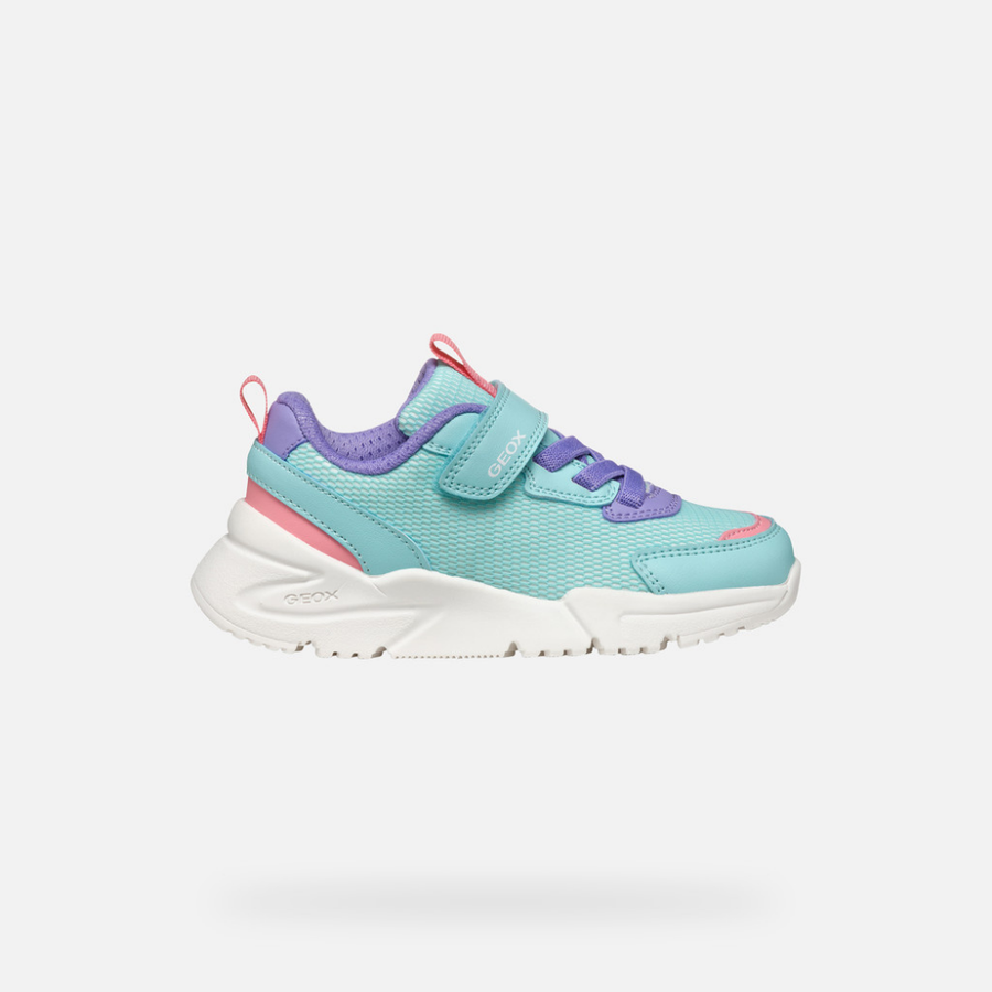 Geox J Loftus A J55M2A 011BC C4A8R Aqua / Lilac Trainers