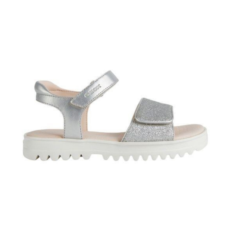 Geox J S Coralie J256EB ONFEW C2010 Girls Platinum Sandals