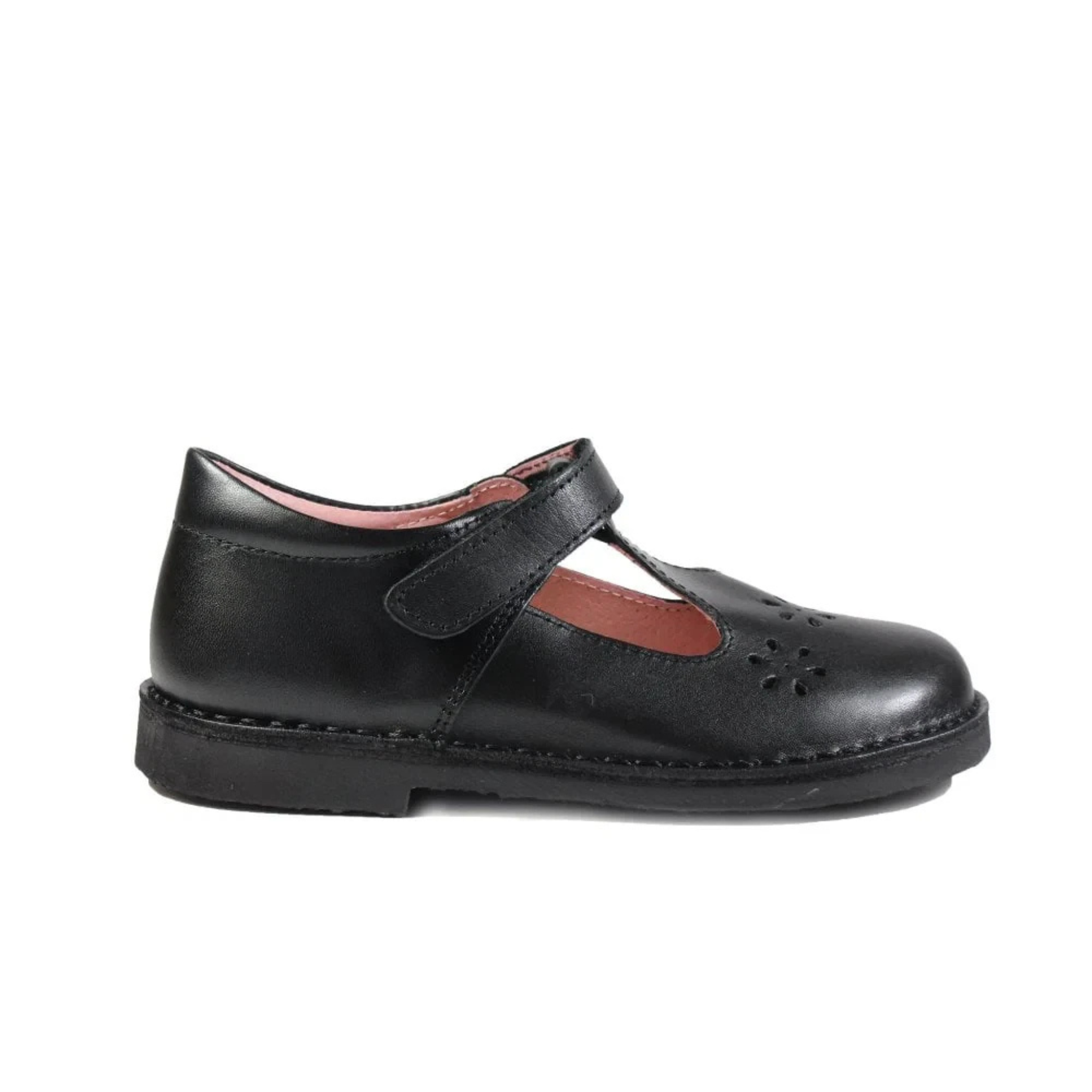 Petasil Clara 2 6334-00.01  Black Leather School Shoes