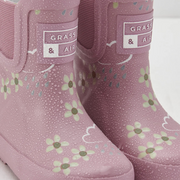 Grass & Air Floral Shortie Adventure Pink Blossom Boot w/bag GA312