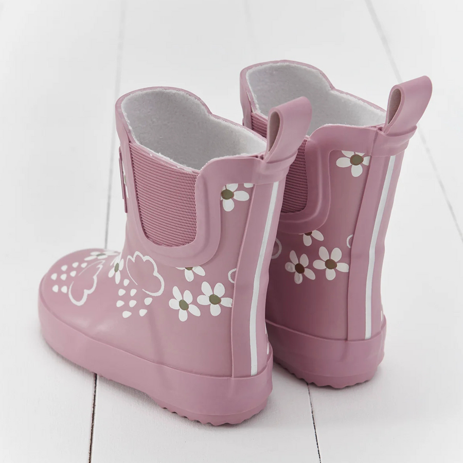 Grass & Air Floral Shortie Adventure Pink Blossom Boot w/bag GA312