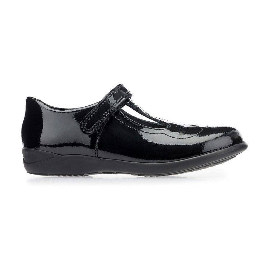 Start-Rite Poppy 2747_3 Black Patent T Bar School Shoe